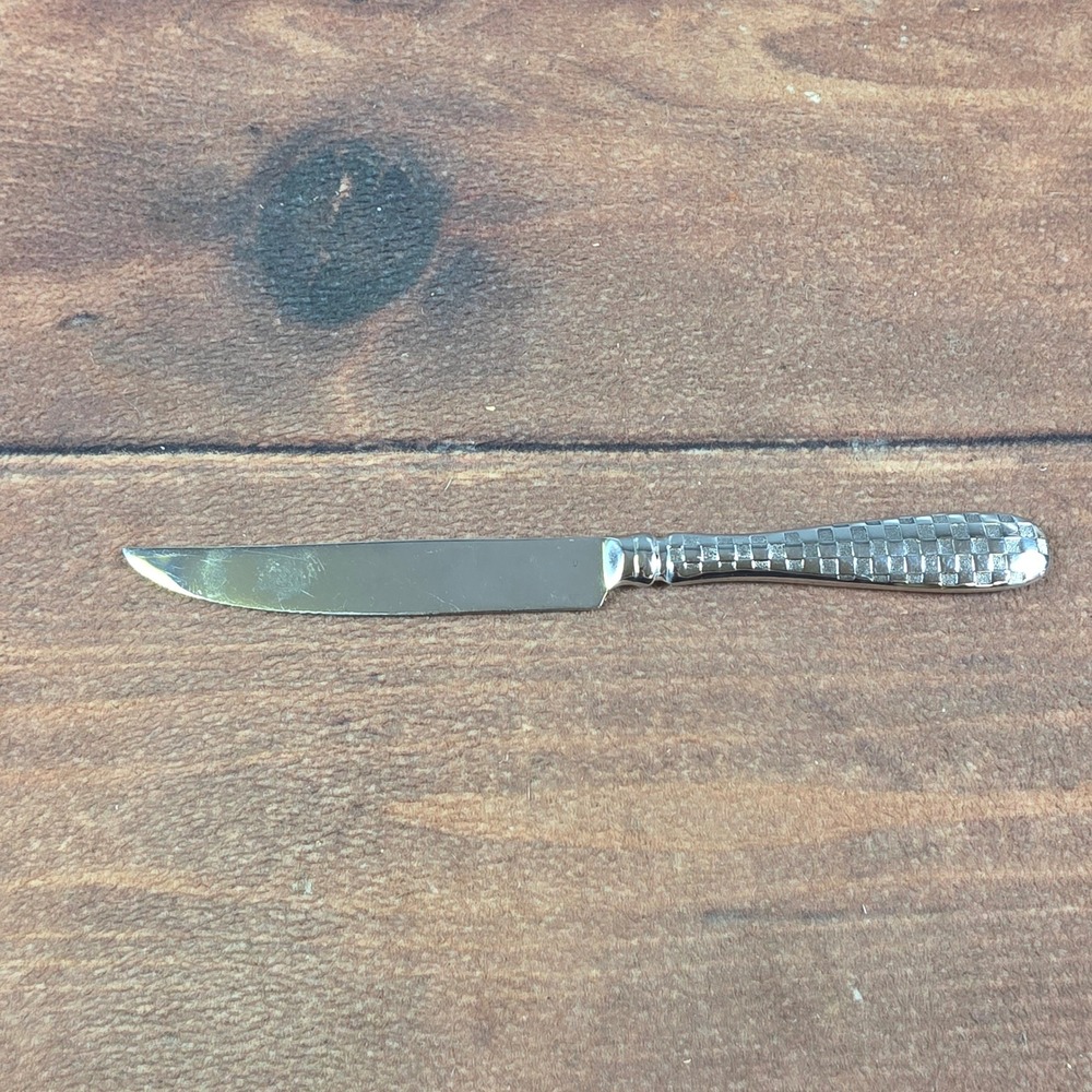 MacKenzie-Childs Checkmate Steak Knife Home OS Silver Good Serrated Checkered
